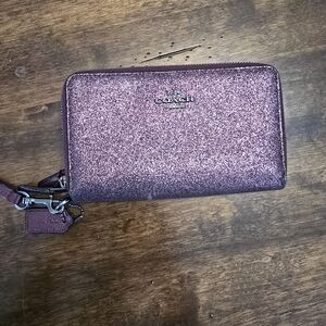 Coach Glittery Purple Wallet